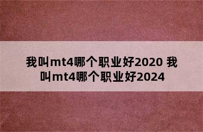 我叫mt4哪个职业好2020 我叫mt4哪个职业好2024